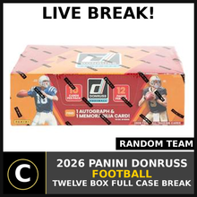 Load image into Gallery viewer, 2026 PANINI DONRUSS FOOTBALL 12 BOX FULL CASE BREAK #F3425 - RANDOM TEAMS