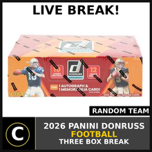 Load image into Gallery viewer, 2026 PANINI DONRUSS FOOTBALL 3 BOX BREAK #F3427 - RANDOM TEAMS