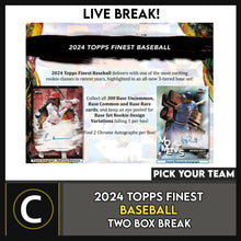 Load image into Gallery viewer, 2024 TOPPS FINEST BASEBALL 2 BOX BREAK #A3193 - PICK YOUR TEAM