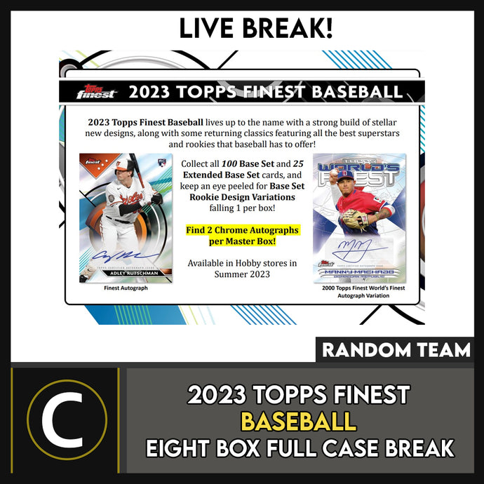 2023 TOPPS FINEST BASEBALL 8 BOX (FULL CASE) BREAK #A1774 - RANDOM TEAMS