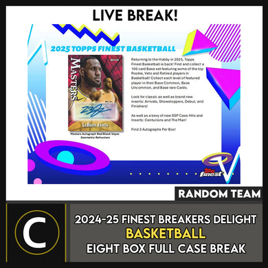 2024-25 TOPPS FINEST BREAKERS DELIGHT BASKETBALL 8 BOX (FULL CASE) BREAK #B3223 - RANDOM TEAMS