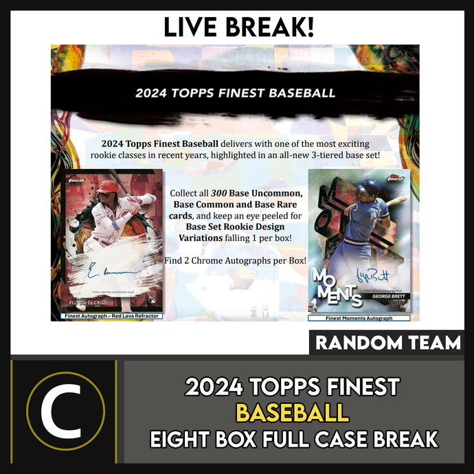 2024 TOPPS FINEST BASEBALL 8 BOX (FULL CASE) BREAK #A3194 - RANDOM TEAMS