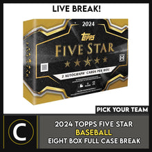 Load image into Gallery viewer, 2024 TOPPS 5 STAR BASEBALL 8 BOX (FULL CASE) BREAK #A3225 - PICK YOUR TEAM