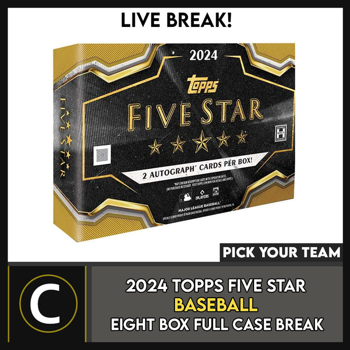 2024 TOPPS 5 STAR BASEBALL 8 BOX (FULL CASE) BREAK #A3225 - PICK YOUR TEAM