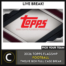 Load image into Gallery viewer, 2026 TOPPS FOOTBALL 12 BOX (FULL CASE) BREAK #F3396 - PICK YOUR TEAM