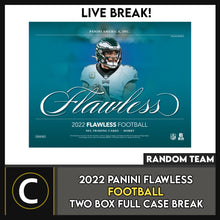 Load image into Gallery viewer, 2022 PANINI FLAWLESS FOOTBALL 2 BOX (FULL CASE) BREAK #F3018 - RANDOM TEAMS