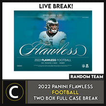 Load image into Gallery viewer, 2022 PANINI FLAWLESS FOOTBALL 1 BOX (HALF CASE) BREAK #F3019 - RANDOM TEAMS