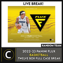 Load image into Gallery viewer, 2022-23 PANINI FLUX BASKETBALL 12 BOX (FULL CASE) BREAK #B3022 - RANDOM TEAMS
