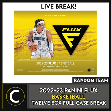 2022-23 PANINI FLUX BASKETBALL 12 BOX (FULL CASE) BREAK #B3022 - RANDOM TEAMS