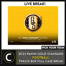 Load image into Gallery viewer, 2023 PANINI GOLD STANDARD FOOTBALL 12 BOX (FULL CASE) BREAK #F3032 - PICK YOUR TEAM