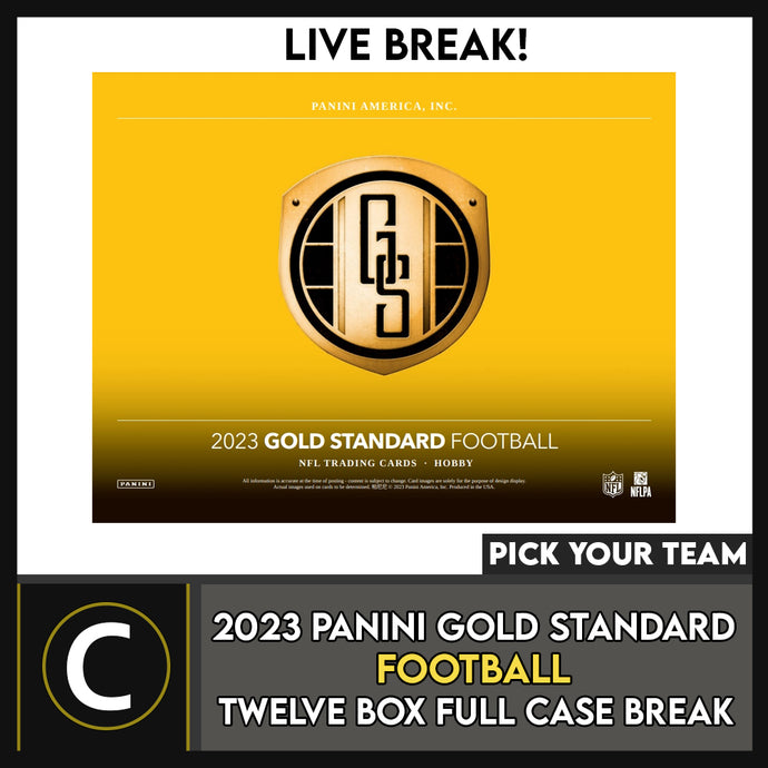 2023 PANINI GOLD STANDARD FOOTBALL 12 BOX (FULL CASE) BREAK #F3032 - PICK YOUR TEAM