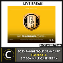 Load image into Gallery viewer, 2023 PANINI GOLD STANDARD FOOTBALL 6 BOX (HALF CASE) BREAK #F3033 - PICK YOUR TEAM