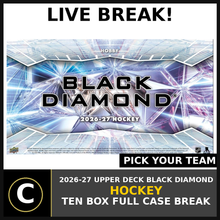Load image into Gallery viewer, 2026-27 UPPER DECK BLACK DIAMOND HOCKEY 10 BOX (FULL CASE) BREAK #H3861 - PICK YOUR TEAM
