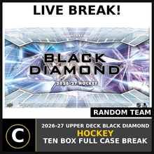 Load image into Gallery viewer, 2026-27 UPPER DECK BLACK DIAMOND HOCKEY 10 BOX (FULL CASE) BREAK #H3864 - RANDOM TEAMS