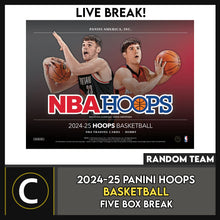 Load image into Gallery viewer, 2024-25 PANINI HOOPS BASKETBALL 5 BOX BREAK #B3172 - RANDOM TEAMS