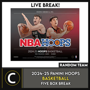 2024-25 PANINI HOOPS BASKETBALL 5 BOX BREAK #B3172 - RANDOM TEAMS