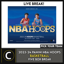 Load image into Gallery viewer, 2023-24 PANINI HOOPS BASKETBALL 5 BOX BREAK #B3033 - PICK YOUR TEAM