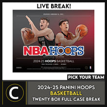 Load image into Gallery viewer, 2024-25 PANINI HOOPS BASKETBALL 20 BOX (FULL CASE) BREAK #B3166 - PICK YOUR TEAM