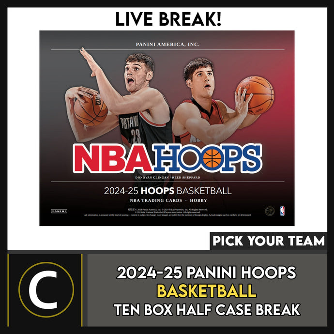 2024-25 PANINI HOOPS BASKETBALL 10 BOX (HALF CASE) BREAK #B3167 - PICK YOUR TEAM