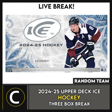 2024-25 UPPER DECK ICE HOCKEY 3 BOX BREAK #H3570 - RANDOM TEAMS