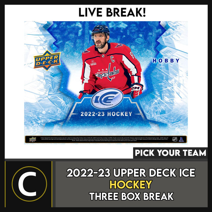 2022-23 UPPER DECK ICE HOCKEY 3 BOX BREAK #H3098 - PICK YOUR TEAM