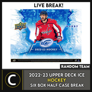 2022-23 UPPER DECK ICE HOCKEY 6 BOX (HALF CASE) BREAK #H3100 - RANDOM TEAMS
