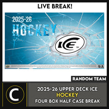 Load image into Gallery viewer, 2025-26 UPPER DECK ICE HOCKEY 4 BOX (HALF CASE) BREAK #H3832 - RANDOM TEAM