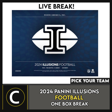 2024 PANINI ILLUSIONS FOOTBALL 1 BOX BREAK #F3253 - PICK YOUR TEAM