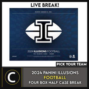 2024 PANINI ILLUSIONS FOOTBALL 4 BOX BREAK #F3252 - PICK YOUR TEAM