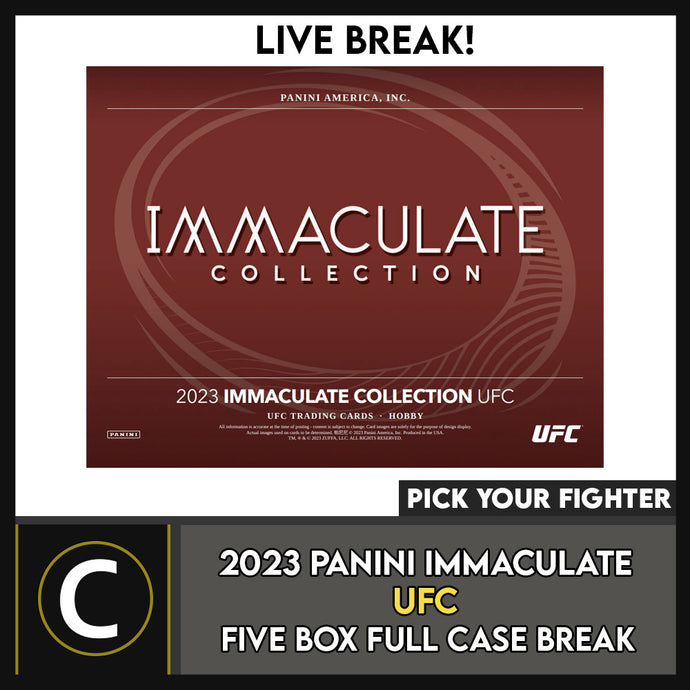 2024 PANINI IMMACULATE UFC 5 BOX (FULL CASE) BREAK #N3000 - PICK YOUR FIGHTER