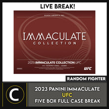Load image into Gallery viewer, 2024 PANINI IMMACULATE COLLECTION UFC 5 BOX CASE BREAK #N3001 - RANDOM FIGHTER