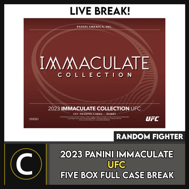 2024 PANINI IMMACULATE COLLECTION UFC 5 BOX CASE BREAK #N3001 - RANDOM FIGHTER