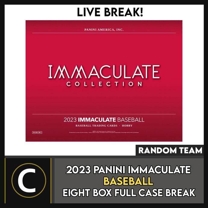 2023 PANINI IMMACULATE BASEBALL 8 BOX (FULL CASE) BREAK #A3011 - RANDOM TEAMS