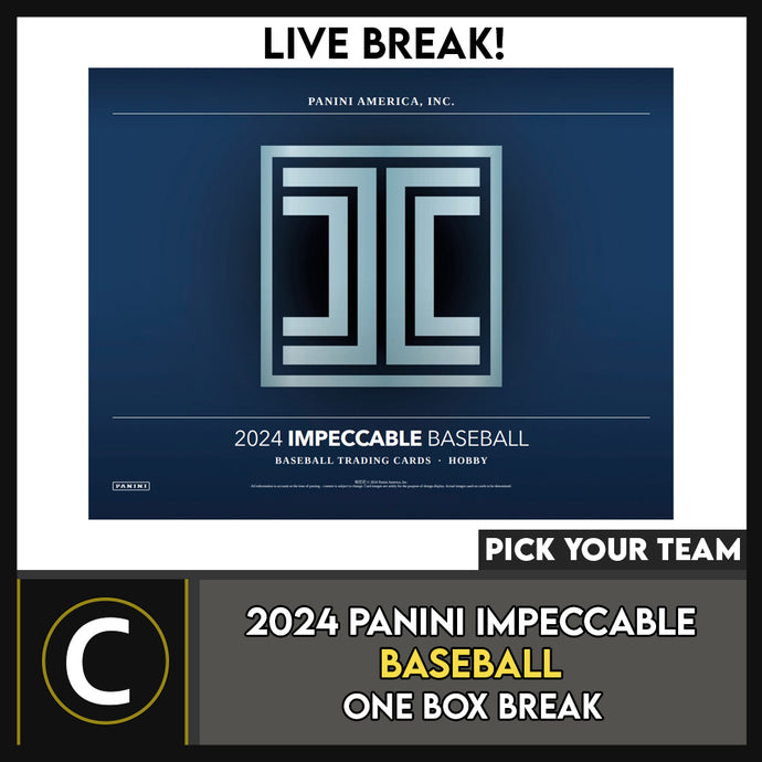 2024 PANINI IMPECCABLE BASEBALL 1 BOX BREAK #A3266 - PICK YOUR TEAM