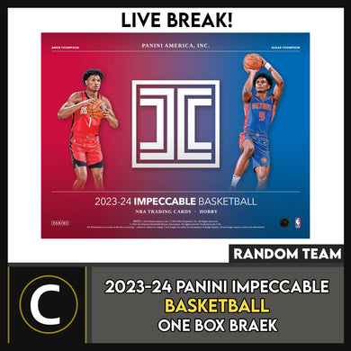 2023-24 PANINI IMPECCABLE BASKETBALL 1 BOX BREAK #B3140 - RANDOM TEAMS