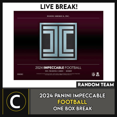 2024 PANINI IMPECCABLE FOOTBALL 1 BOX BREAK #F3285 - RANDOM TEAMS