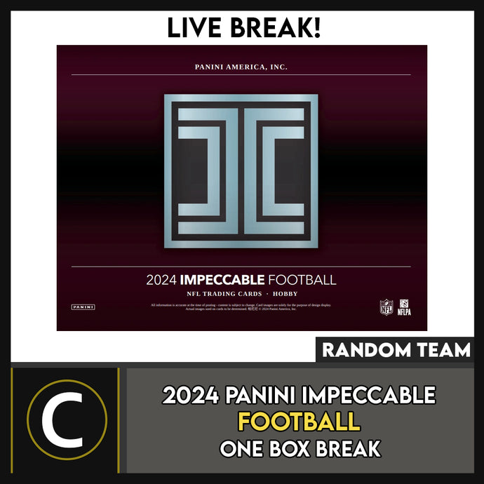 2024 PANINI IMPECCABLE FOOTBALL 1 BOX BREAK #F3285 - RANDOM TEAMS