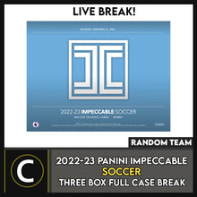 Load image into Gallery viewer, 2022/23 PANINI IMPECCABLE SOCCER 3 BOX (FULL CASE) BREAK #S2001 - RANDOM TEAMS