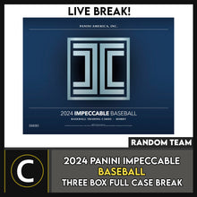 Load image into Gallery viewer, 2024 PANINI IMPECCABLE BASEBALL 3 BOX (FULL CASE) BREAK #A3267 - RANDOM TEAMS