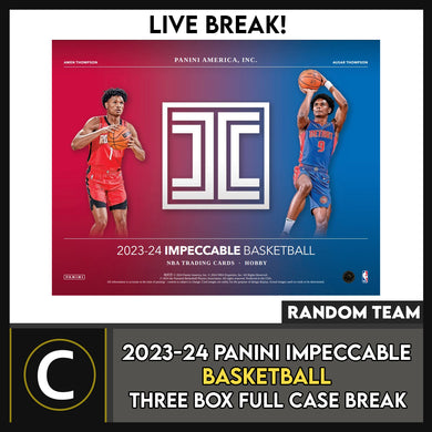 2023-24 PANINI IMPECCABLE BASKETBALL 3 BOX (FULL CASE) BREAK #B3090 - RANDOM TEAMS