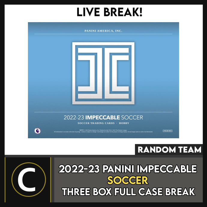 2022/23 PANINI IMPECCABLE SOCCER 3 BOX (FULL CASE) BREAK #S2001 - RANDOM TEAMS