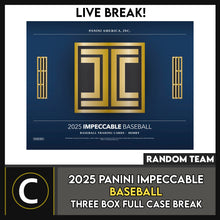 Load image into Gallery viewer, 2025 PANINI IMPECCABLE BASEBALL 3 BOX (FULL CASE) BREAK #A3356 - RANDOM TEAMS