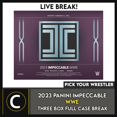 2023 PANINI IMPECCABLE WWE WRESTLING 3 BOX CASE BREAK #N3017 - PICK YOUR LETTER