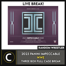 Load image into Gallery viewer, 2023 PANINI IMPECCABLE WWE WRESTLING 3 BOX (FULL CASE) BREAK #N3018 - RANDOM LETTER