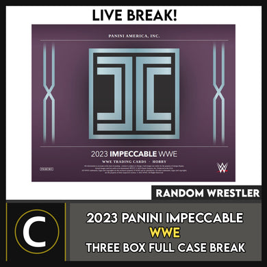 2023 PANINI IMPECCABLE WWE WRESTLING 3 BOX (FULL CASE) BREAK #N3018 - RANDOM LETTER