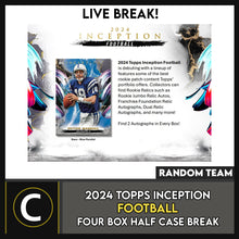 Load image into Gallery viewer, 2024 TOPPS INCEPTION FOOTBALL 4 BOX (HALF CASE) BREAK #F3280 - RANDOM TEAMS