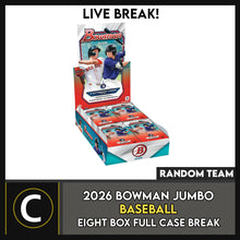Load image into Gallery viewer, 2026 BOWMAN BASEBALL JUMBO 8 BOX (FULL CASE) BREAK #A3415 - RANDOM TEAMS