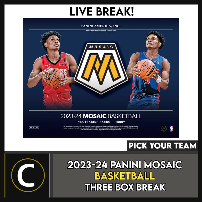 2023-24 PANINI MOSAIC BASKETBALL 3 BOX  BREAK #B3109 - PICK YOUR TEAM