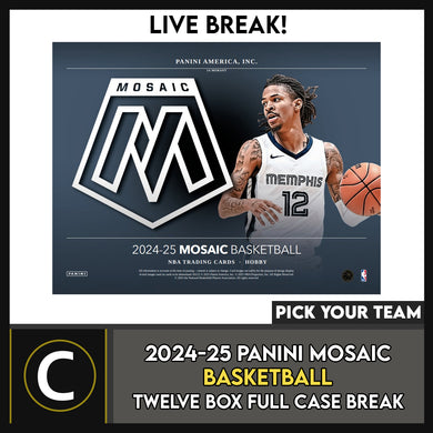2024-25 PANINI MOSAIC BASKETBALL 12 BOX (FULL CASE) BREAK #B3213 - PICK YOUR TEAM