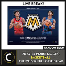 Load image into Gallery viewer, 2023-24 PANINI MOSAIC BASKETBALL 12 BOX (FULL CASE) BREAK #B3110 - RANDOM TEAMS